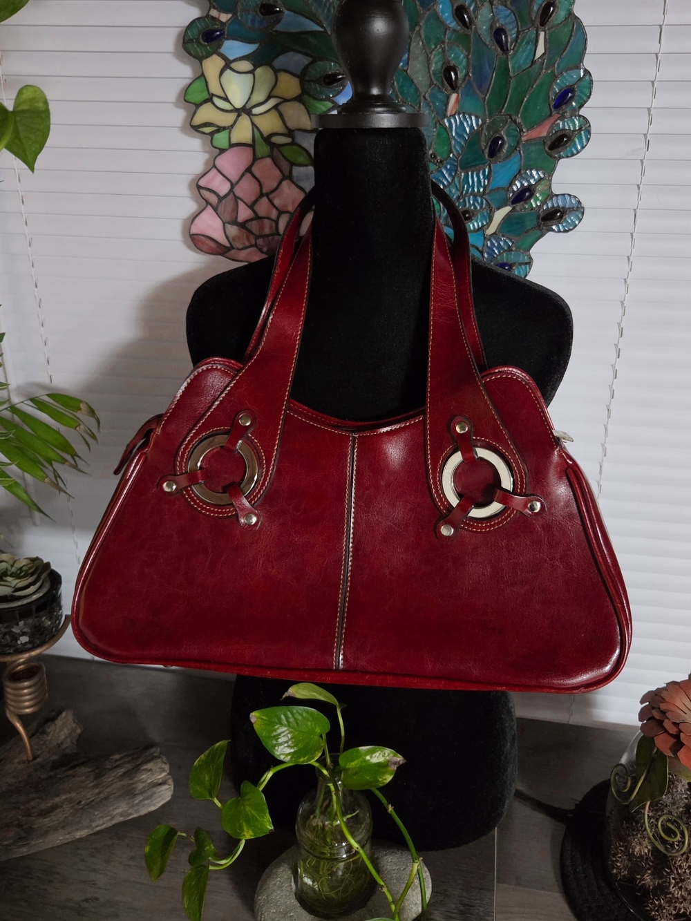 *VERY RARE!* Rina Rich "Prada" Vintage Brilliant Red Purse *READ DESCRIPTION!!* - Picture 4 of 13